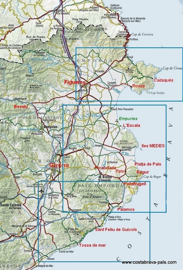 Carte Costa Brava