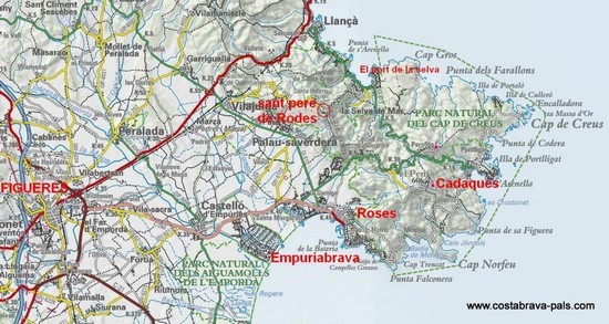 carte costa brava nord petite